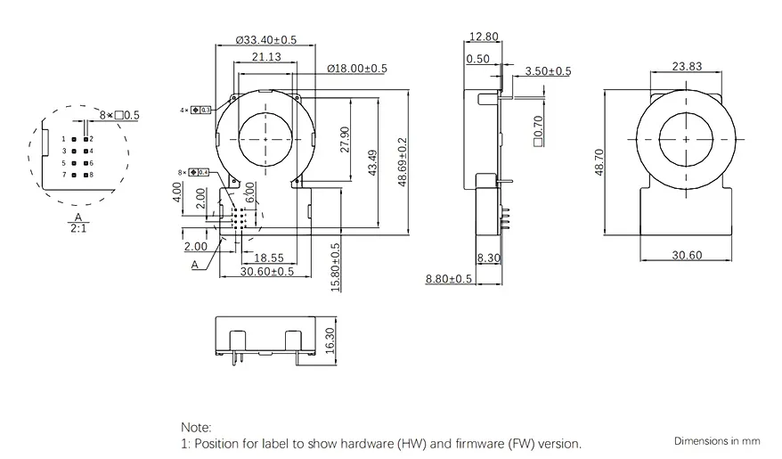 RDC Residual current sensor HYCA-03 - heyi