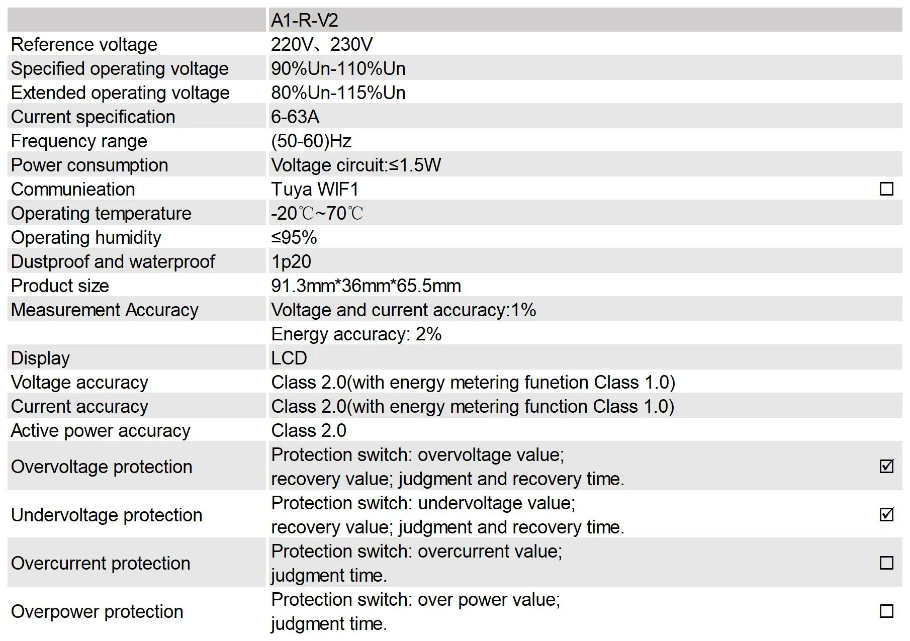 A1-R-V2 Single-phase intelligent relay switch-heyi A1-R-V2 Single-phase intelligent relay switch-heyi