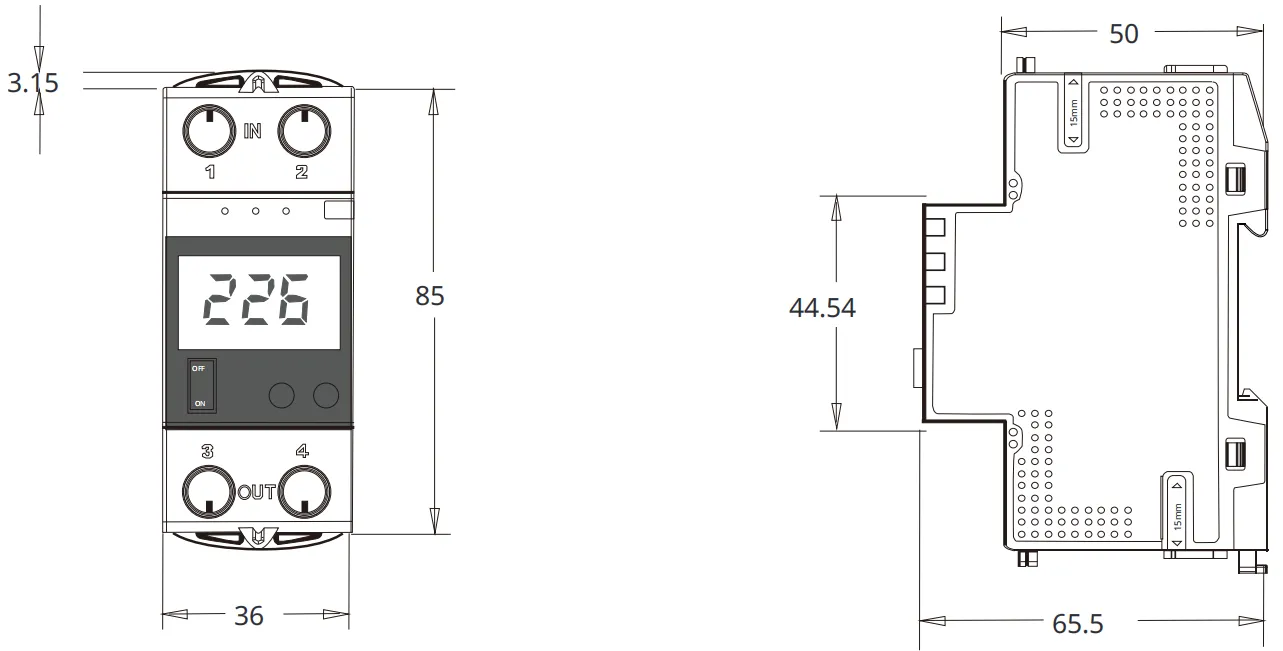 Single-phase intelligent relay switch A1-V2 HEYI