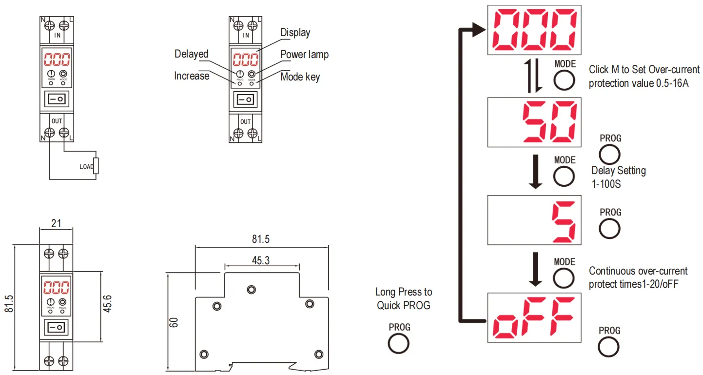 KP1-A Overvoltage And Undervoltage Protector HEYI3