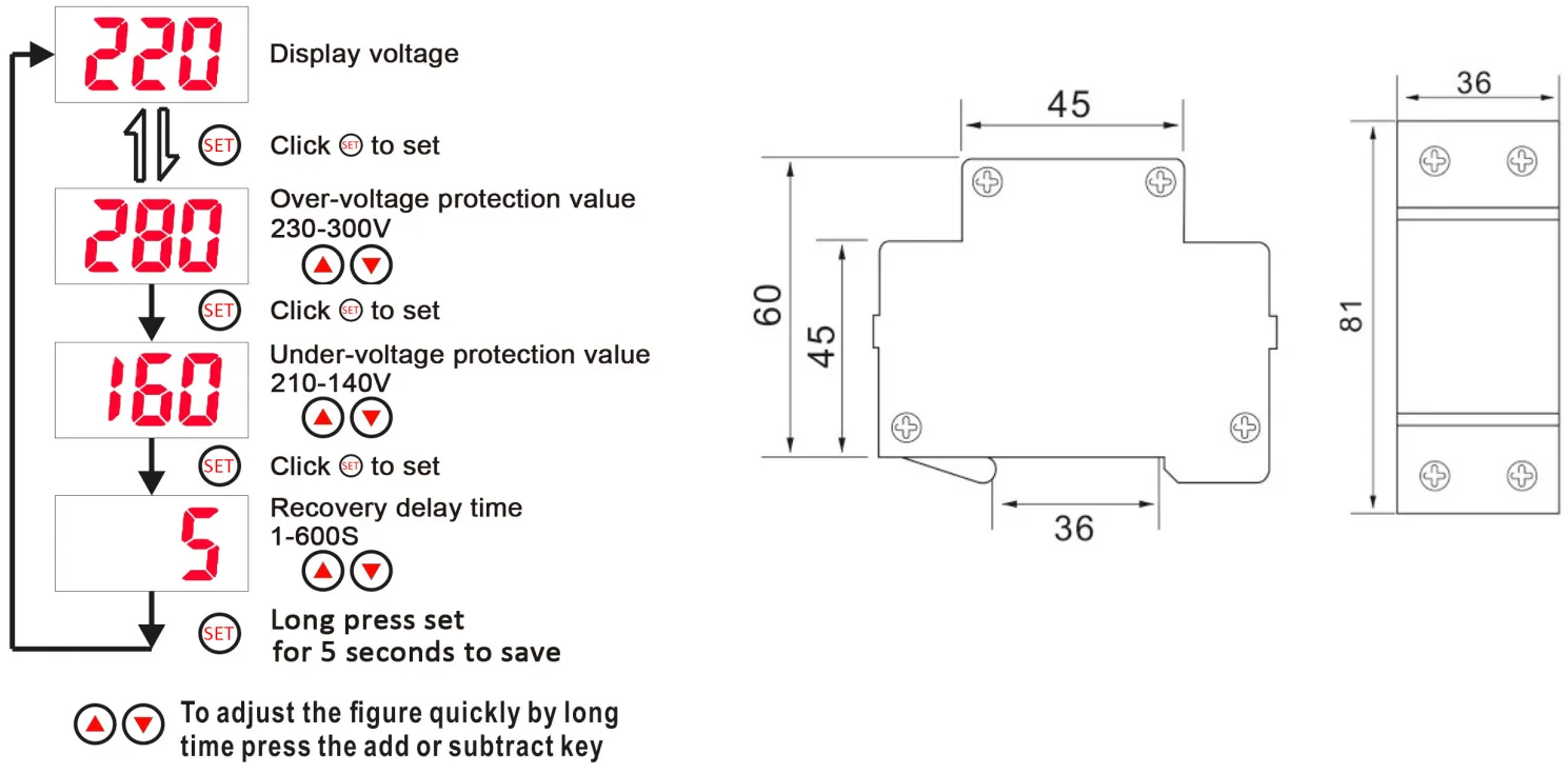 KP2-V Overvoltage And Undervoltage Protector-heyi KP2-V Overvoltage And Undervoltage Protector-heyi