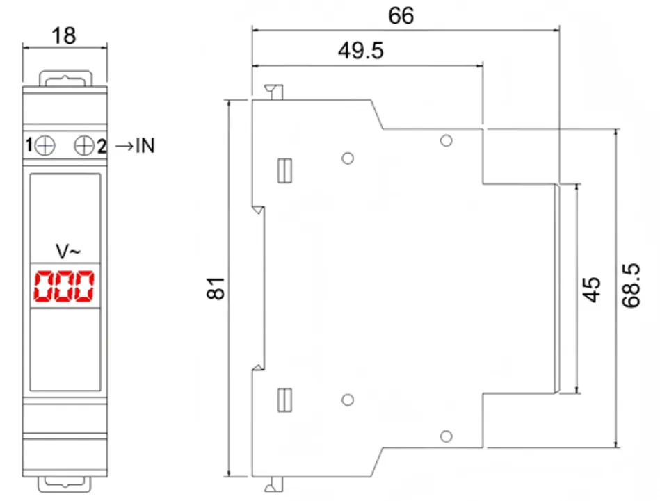 KV-1P Overvoltage And Undervoltage Protector-heyi KV-1P Overvoltage And Undervoltage Protector-heyi