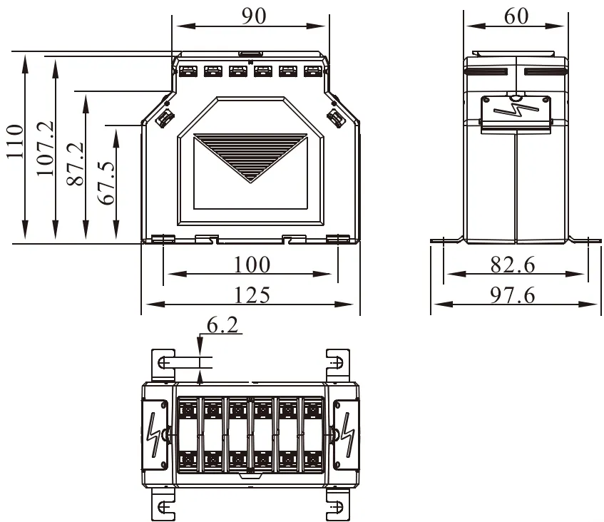 Summation Current Transformer Dimensions 125
