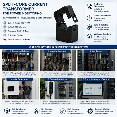 How Do Split-Core Current Transformers Improve Power Monitoring? - heyi